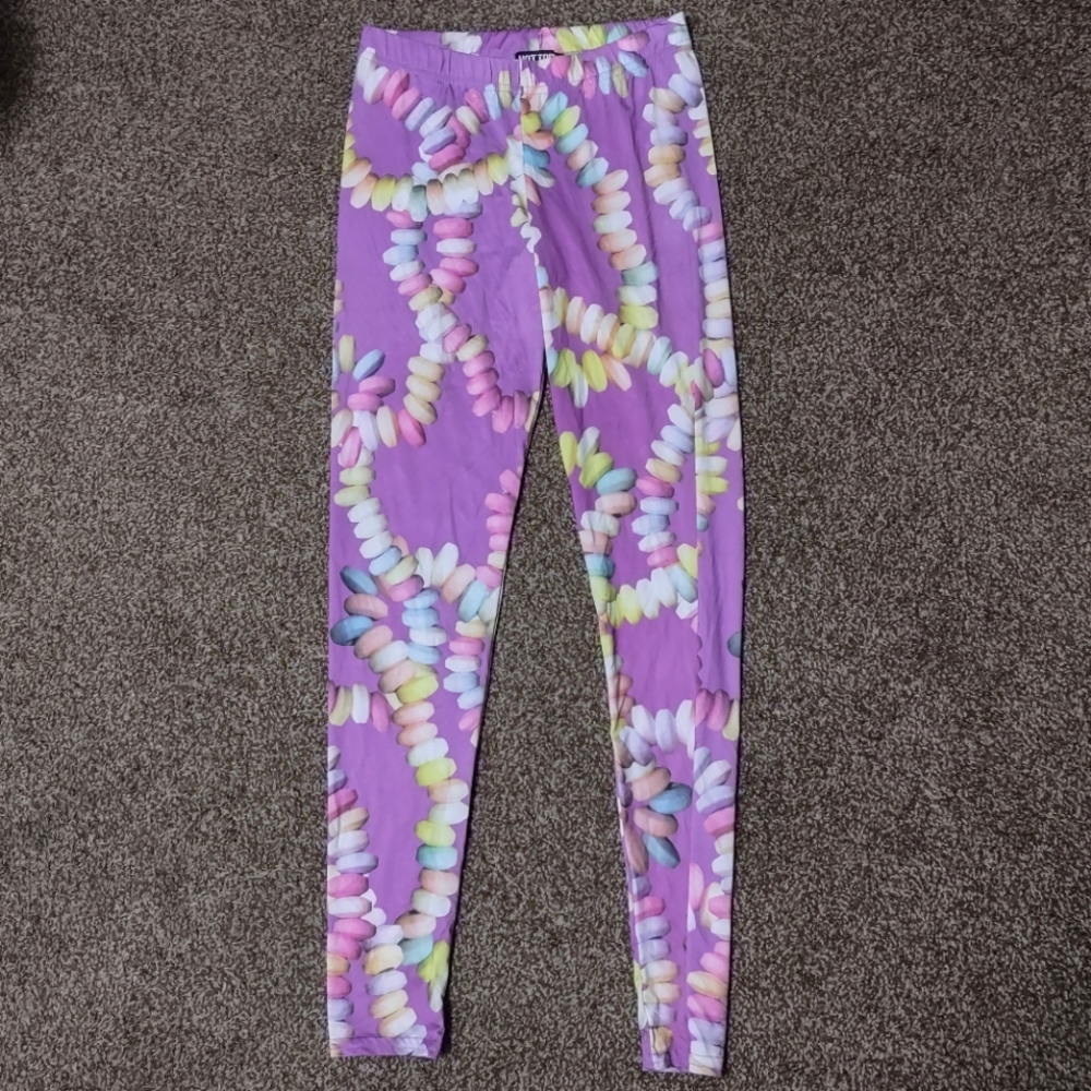 Hot Topic candy necklace print leggings size medium